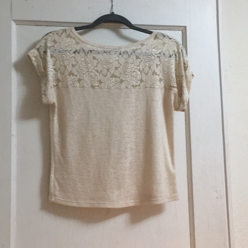Cream colored formal flower top - Picture 4 of 4